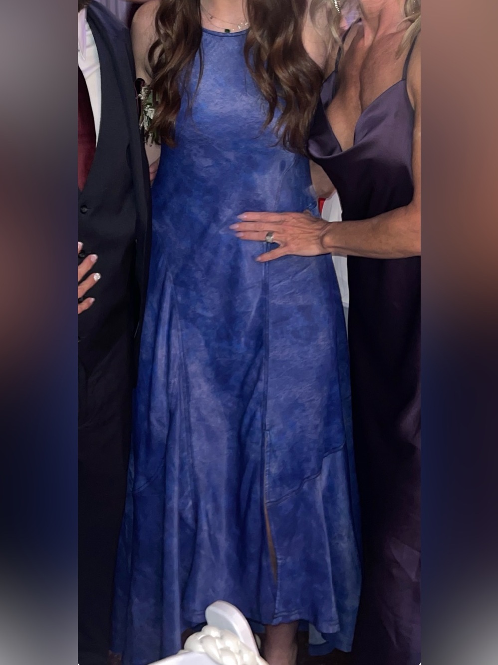 Pilcro satin Sleeveless Blue Maxi Dress
